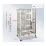 Stainless bird cage made of 304 stainless steel with multiple access doors