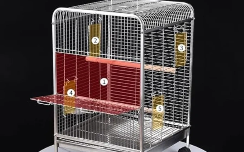 portable-stainlessbirdcage-with-travel-wheels